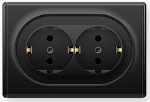 Розетка с заземлением OneKeyElectro Florence 1-м. 2 мод. черный картинка